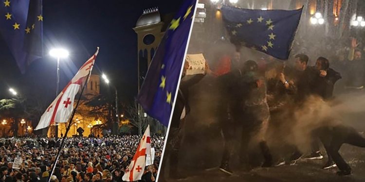 Sytuacja w Gruzji się pogarsza: media dowiedziały się, co zrobili protestujący (wideo)