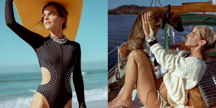 Prada Beauty: Emma Watson prezentuje swoją niesamowitą figurę w sesji na plaży