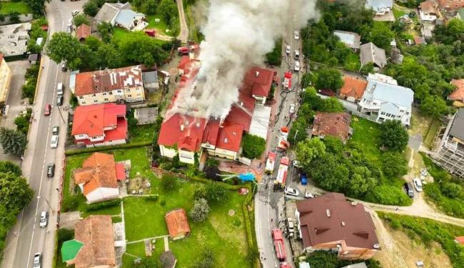 Pożar hotelu w Truskawcu: ewakuowano 10 osób