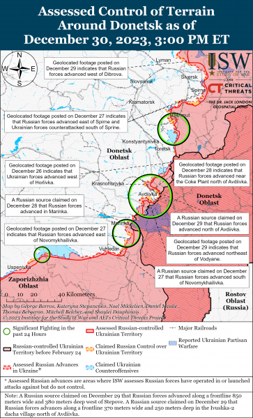  Позиционные бои продолжались на Купянском направлении возле Синьковки: карты ISW 