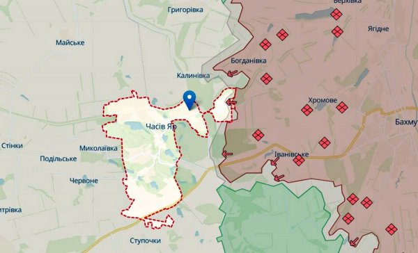 Siły Zbrojne Ukrainy odnotowały znaczny wzrost najeźdźcy w pobliżu Czasowego Jaru (mapa)