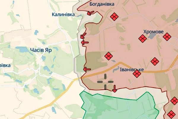 Brytyjski wywiad poinformował o zajęciu przedmieść Czasowy Jar przez najeźdźców (MAP)