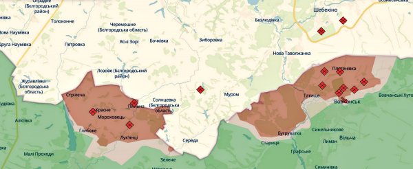 OTGV „Charków” mówił o sytuacji w Głubokoje, Wołczańsku, Lipcach i Staricy (MAP)” /></p>
<p>Foto ` 8212; deepstatemap.live </p>
<p>Wcześniej pisaliśmy o fakcie, że Federacja Rosyjska wkroczyła w obwód doniecki i zajęła Nikołajewkę.</p>
<p><!--noindex--></p>
<p><a rel=