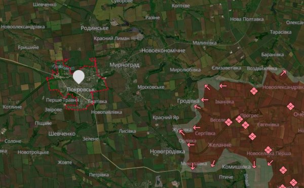 GVA poinformowało, jak blisko najeźdźcy podeszli do Pokrowska (MAP)