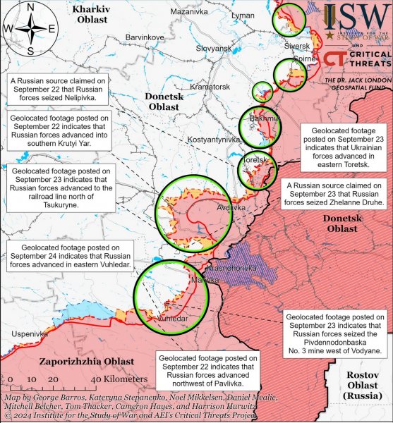 ISW wyjaśniła, czy Federacja Rosyjska uzyska przewagę operacyjną po zdobyciu Ugledaru (MAPA)