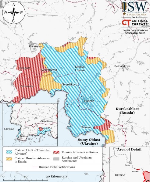 В&nbsp ;ISW pokazała sukcesy Sił Obronnych w obwodzie kurskim (MAP)