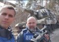 Ekipa filmowa Radia Liberty znalazła się pod ostrzałem w kierunku Bachmuta