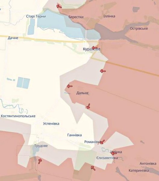 Korespondent wojskowy powiedział, czy najeźdźcy byli w stanie posunąć się w kierunku Kurachowskiego (MAP) 