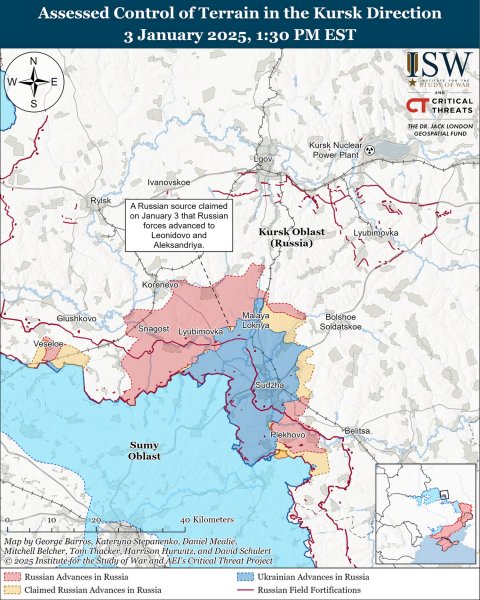 ISW przeanalizowało „sukcesy” armii Putina w obwodzie kurskim (MAP)