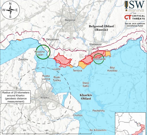 Siły obronne odzyskały część utraconych pozycji na kierunku charkowskim (MAPA) )