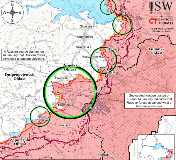 ISW przeanalizował cele ofensywy armii Putina ofensywa na obwód dniepropietrowski (MAPA)