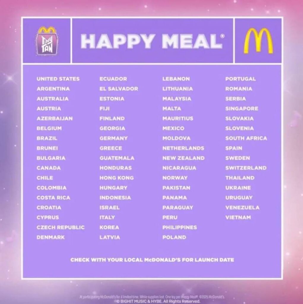 McDonald’s wprowadza kolekcję zabawek TinyTAN od BTS także w Polsce