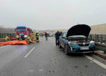 Duży wypadek z udziałem dziewięciu samochodów na S8 w Polsce: pięć osób rannych, w tym troje dzieci. Ruch w kierunku Warszawy zablokowany.