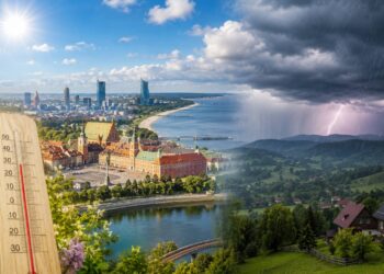 Pogoda w Polsce 11 czerwca 2026: deszcze, zachmurzenie i chłód. Temperatura w Warszawie, Krakowie, Gdańsku, Wrocławiu i Poznaniu do +18°C, miejscami burze.