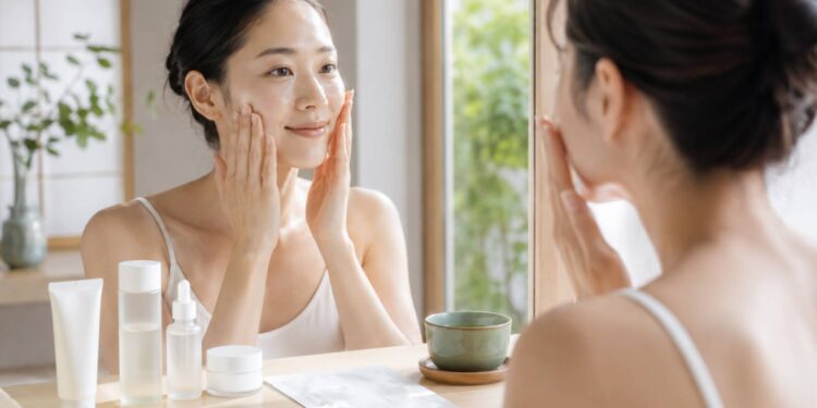 Japońska pielęgnacja anti-aging opiera się na SPF, delikatnym oczyszczaniu, warstwowym nawilżaniu i składnikach wspierających barierę skóry.