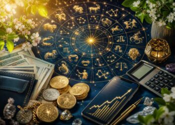 Horoskop finansowy na maj 2026 roku dla wszystkich znaków zodiaku: możliwości finansowe, ryzyka, porady dotyczące wydatków, zarobków, inwestycji i stabilności finansowej.