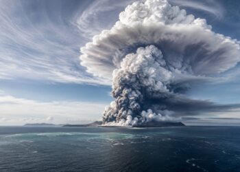 Erupcja Hunga Tonga-Hunga Haʻapai ujawniła naturalny mechanizm rozkładu metanu w atmosferze, łączący pył wulkaniczny, sól morską, chlor i światło słoneczne. Badanie.