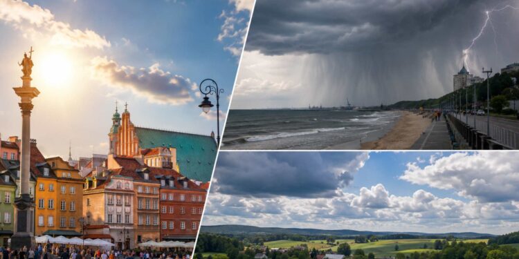 Pogoda w Polsce 5 czerwca 2026: ciepło, 22-26°C, lokalne opady i burze na wschodzie oraz północy. Sprawdź prognozę IMGW na piątek dla regionów i miasta całej Polski.