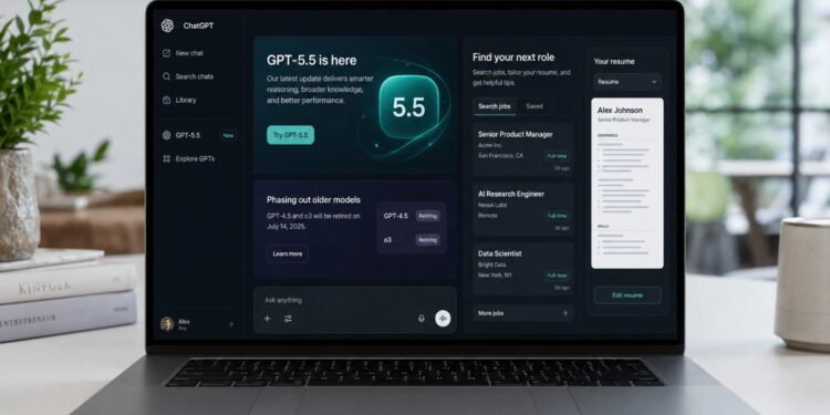 OpenAI zaktualizowała GPT-5.5 Instant, podała daty wyłączenia GPT-4.5 oraz o3 i dodała do ChatGPT wyszukiwanie ofert pracy, pracę z CV oraz profesjonalny eksport gotowych plików.