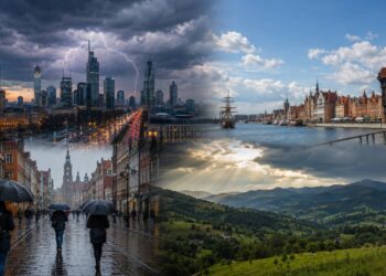 Prognoza pogody w Polsce na 12 czerwca 2026: umiarkowane zachmurzenie, miejscami przelotny deszcz, 16–22°C i silniejszy, porywisty wiatr na zachodzie kraju w piątek.