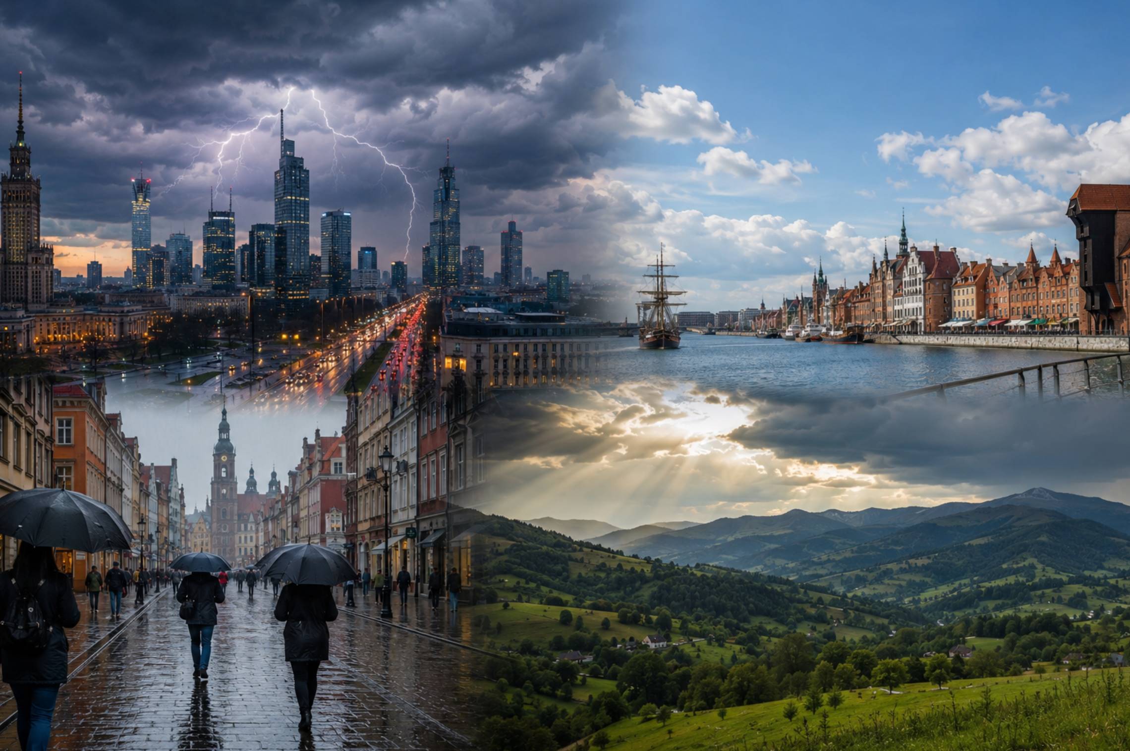 Pogoda w Polsce 3 czerwca 2026. Burze, deszcz i duże różnice temperatur